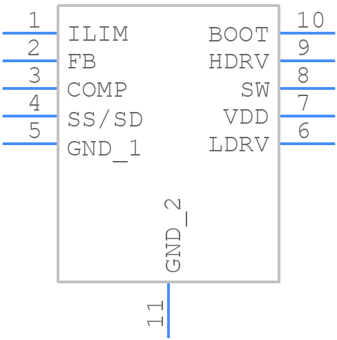 TPS40007DGQ - Texas Instruments - PCB symbol