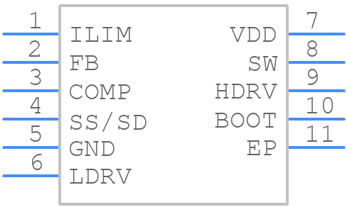 TPS40009DGQ - Texas Instruments - PCB symbol