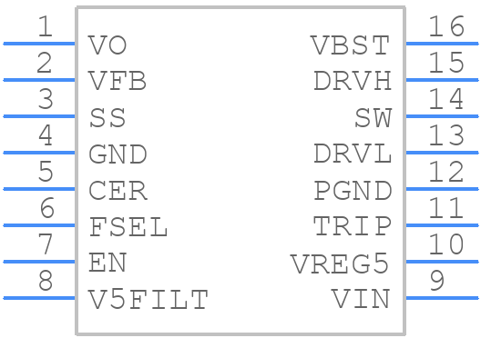 TPS53114PW - Texas Instruments - PCB symbol