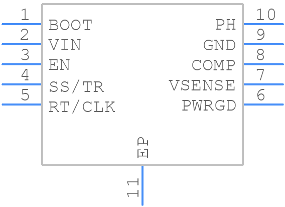 TPS54060QDGQRQ1 - Texas Instruments - PCB symbol