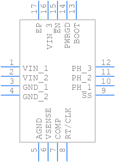 TPS54218RTER - Texas Instruments - PCB symbol