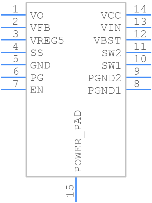 TPS54226PWP - Texas Instruments - PCB symbol