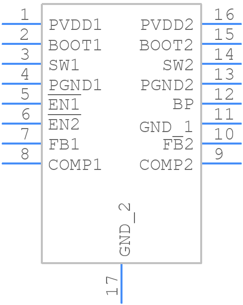 TPS54291PWPR - Texas Instruments - PCB symbol