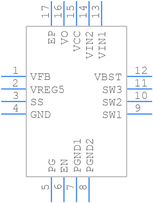 TPS54326RGTR - Texas Instruments - PCB symbol