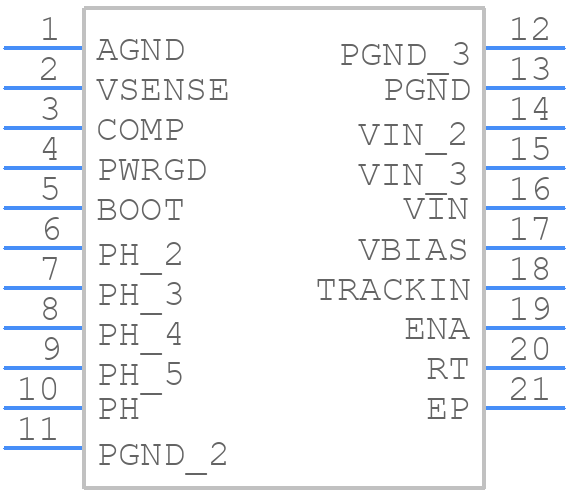 TPS54380PWPR - Texas Instruments - PCB symbol