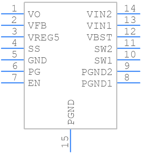TPS54425PWP - Texas Instruments - PCB symbol