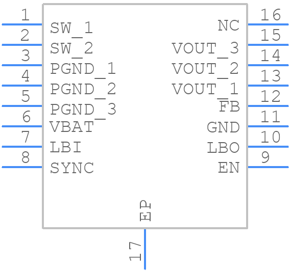TPS61030PWPG4 - Texas Instruments - PCB symbol
