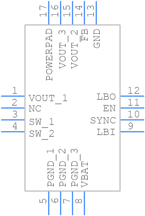 TPS61030RSAR - Texas Instruments - PCB symbol