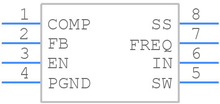 TPS61085TDGKR - Texas Instruments - PCB symbol