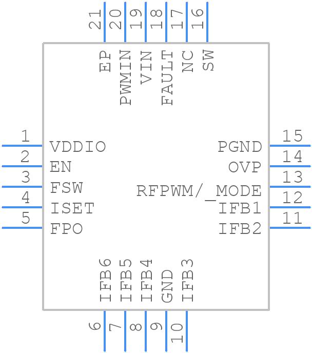 TPS61183RTJT - Texas Instruments - PCB symbol