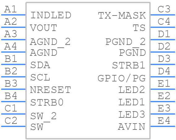 TPS61310YFFT - Texas Instruments - PCB symbol