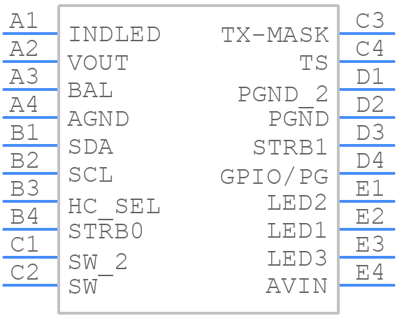 TPS61325YFFR - Texas Instruments - PCB symbol