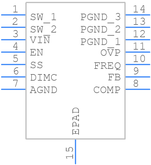 TPS61500PWPR - Texas Instruments - PCB symbol