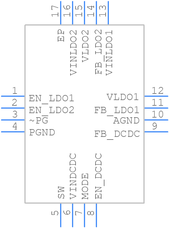TPS650001RTER - Texas Instruments - PCB symbol