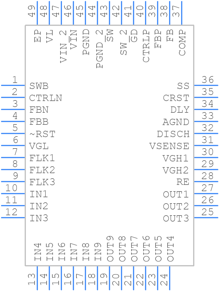 TPS65163RGZR - Texas Instruments - PCB symbol