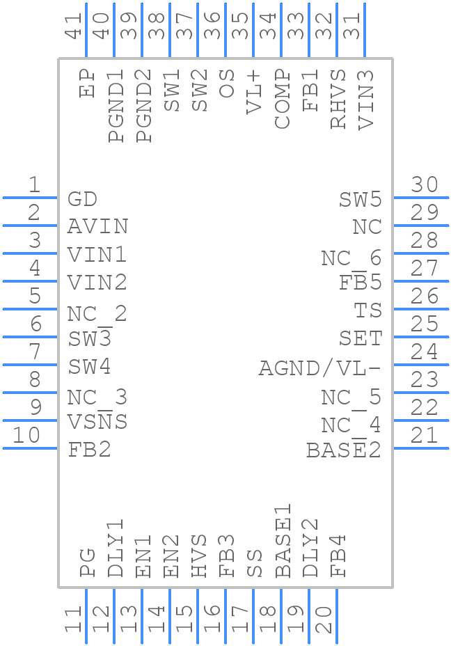 TPS65166RHAR - Texas Instruments - PCB symbol