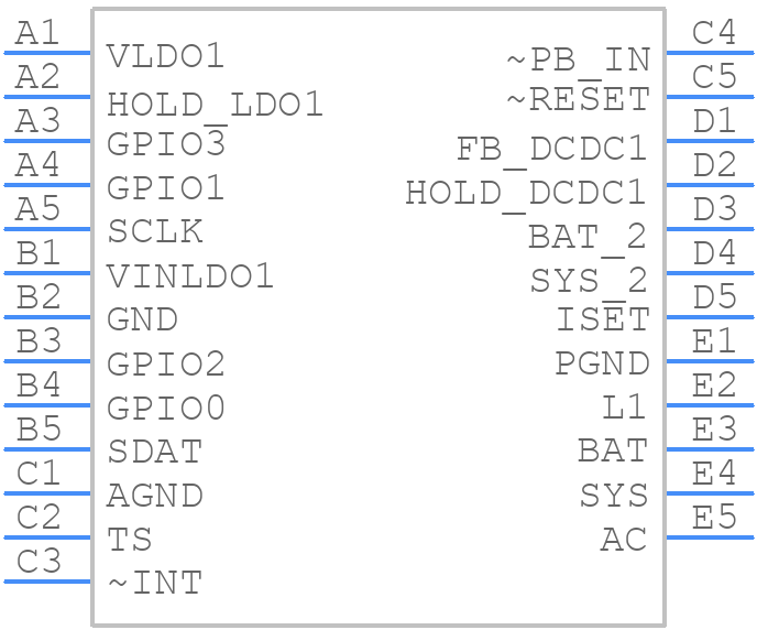 TPS65720YFFR - Texas Instruments - PCB symbol