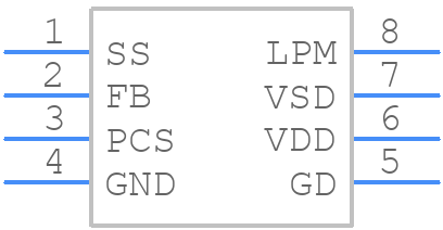 TPS92010DR - Texas Instruments - PCB symbol