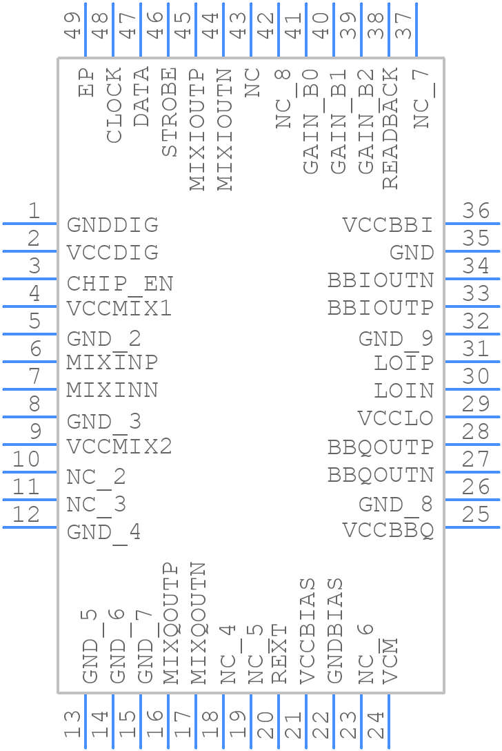 TRF371125IRGZT - Texas Instruments - PCB symbol