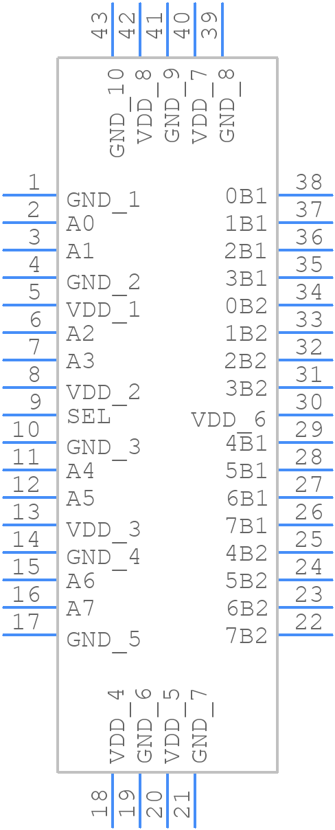 TS2PCIE412RUAR - Texas Instruments - PCB symbol