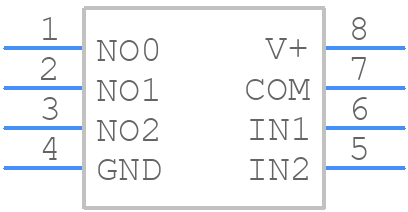 TS5A3357QDCURQ1 - Texas Instruments - PCB symbol