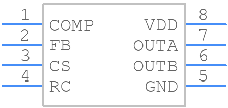UCC3808AD-2 - Texas Instruments - PCB symbol