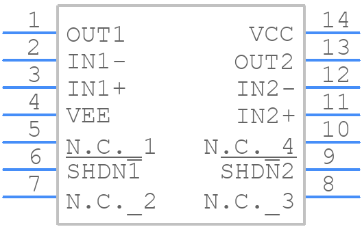 MAX4333ESD+ - Analog Devices - PCB symbol