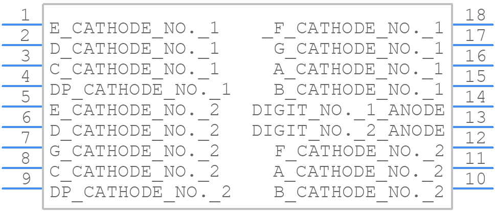 HDSP-521G - Avago Technologies - PCB symbol