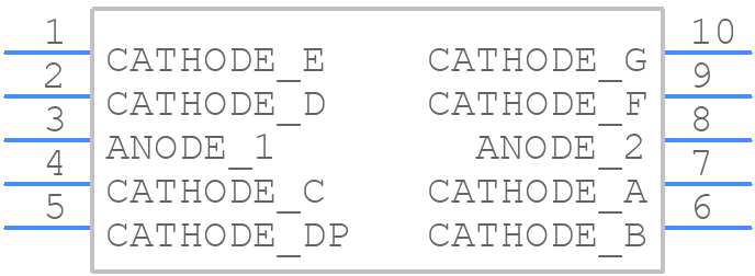 HDSP-5601 - Avago Technologies - PCB symbol