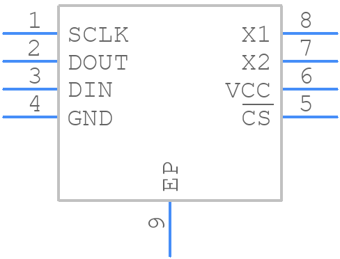 DS1347T+T&R - Analog Devices - PCB symbol