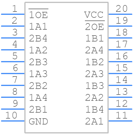 CBT3244APW,134 - Nexperia - PCB symbol