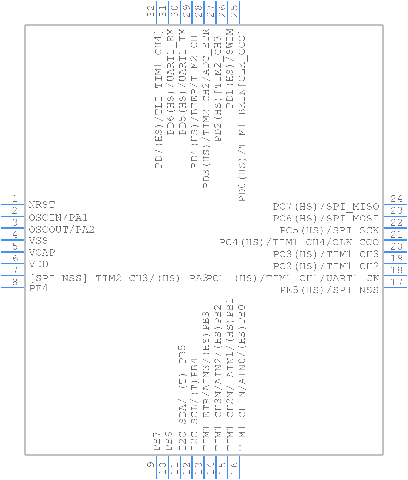 STM8S103K3T6CTR - STMicroelectronics - PCB symbol