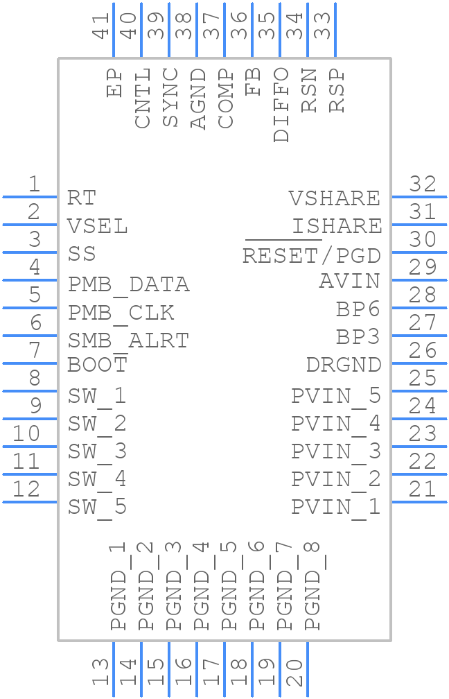 TPS546C20ARVFT - Texas Instruments - PCB symbol