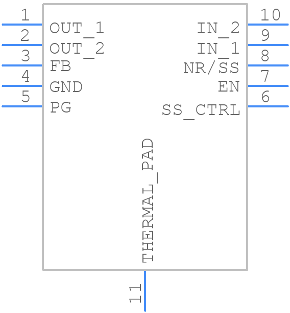 TPS7A9101DSKT - Texas Instruments - PCB symbol