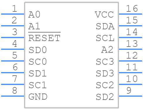 TCA9546ADR - Texas Instruments - PCB symbol