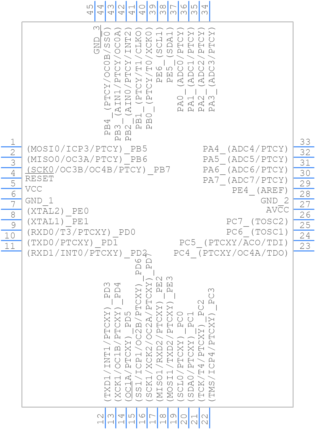 ATMEGA324PB-MU - Microchip - PCB symbol