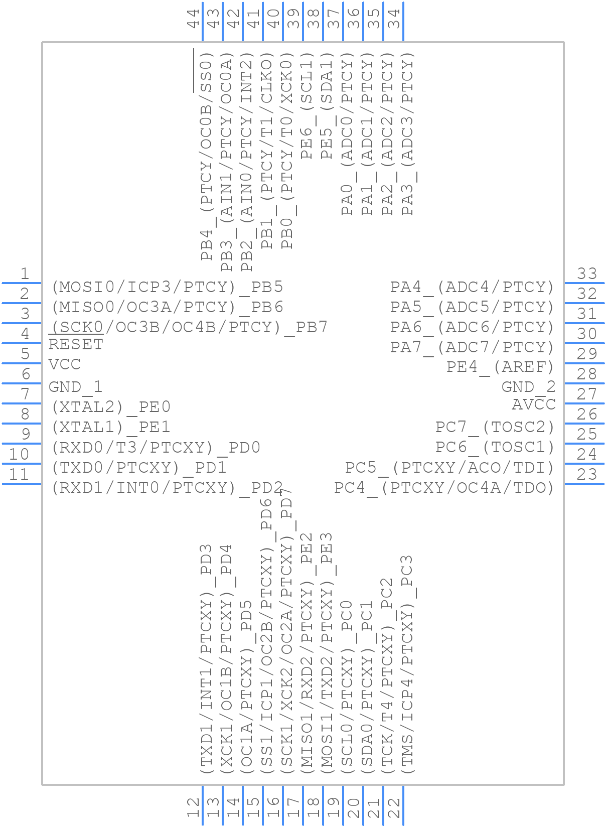 ATMEGA324PB-AUR - Microchip - PCB symbol