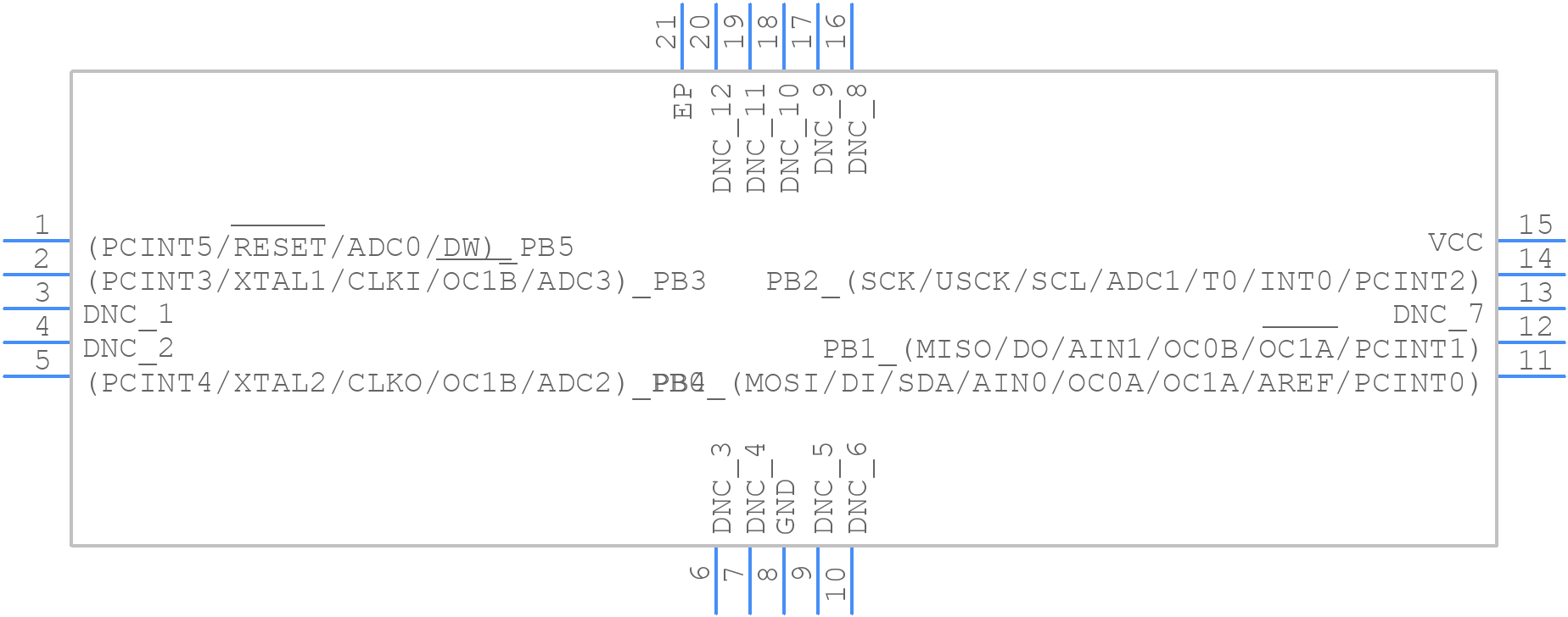 ATtiny25V-10MU - Microchip - PCB symbol