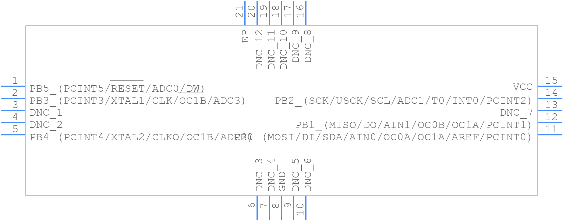 ATTINY85V-15MT - Microchip - PCB symbol
