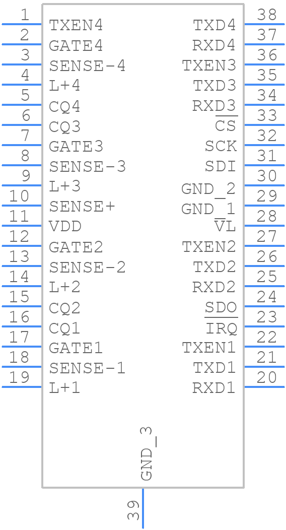 LTC2874IFE#PBF - Analog Devices - PCB symbol