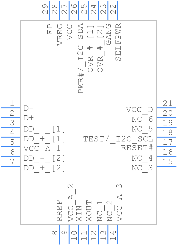 CY7C65634-28LTXCT - Cypress Semiconductor - PCB symbol