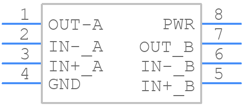 LMC6482IMMX/NOPB - Texas Instruments - PCB symbol