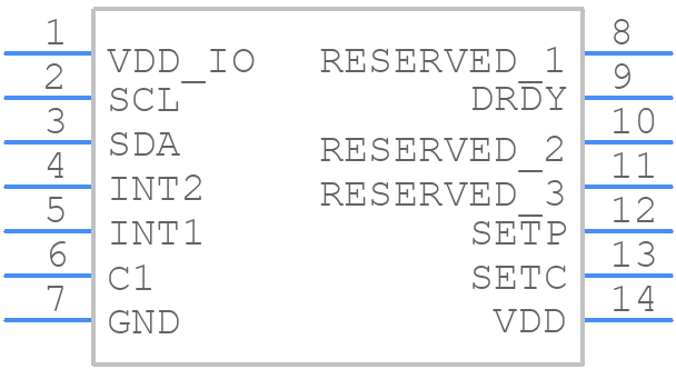 LSM303DLHCTR - STMicroelectronics - PCB symbol