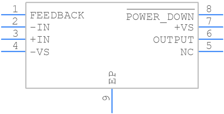 AD8000YRDZ-REEL - Analog Devices - PCB symbol