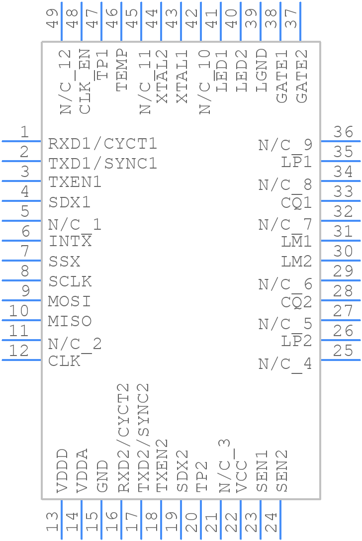 CCE4510_QFN48 - Creative Chips - PCB symbol