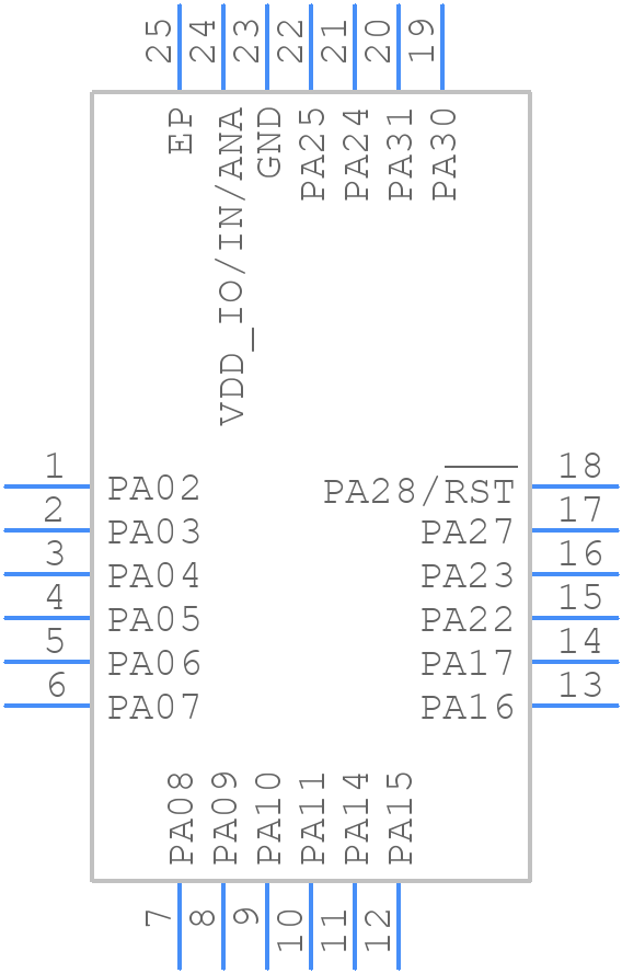 ATSAMD10D13A-MNT - Microchip - PCB symbol