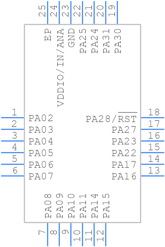 ATSAMD10D13A-MUT - Microchip - PCB symbol