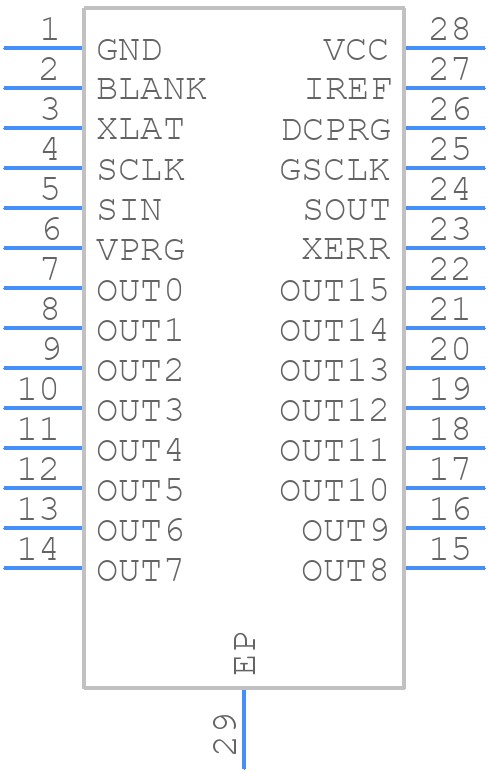 TLC5940PWPG4 - Texas Instruments - PCB symbol