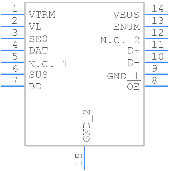 MAX13345EETD+ - Analog Devices - PCB symbol