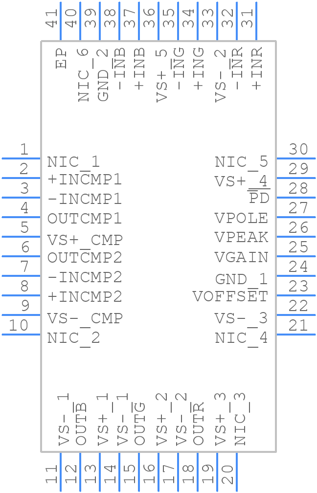 AD8123ACPZ-R7 - Analog Devices - PCB symbol